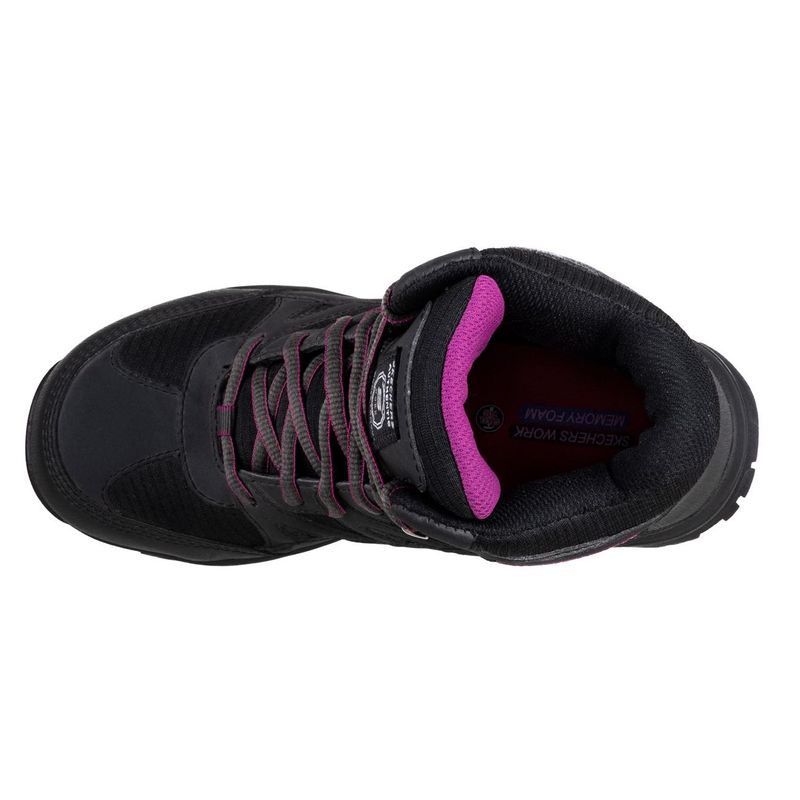 Botín Skechers Pomeria Negro/Morado Mujer - Imagen 6