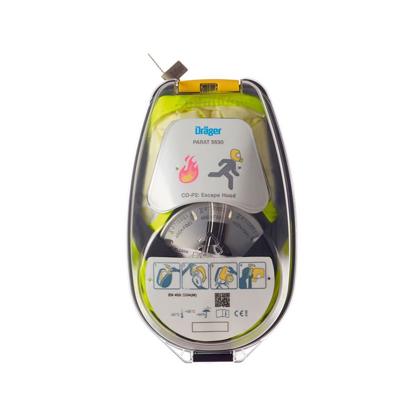 Capucha de Escape PARAT 5530 CO H₂S + P2 de DragerCapucha de Escape PARAT 5530 CO H₂S + P2