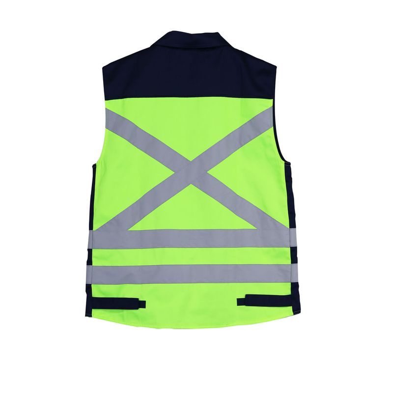 Chaleco Geologo Gabardina Terra Bicolor Amarillo - Imagen 2