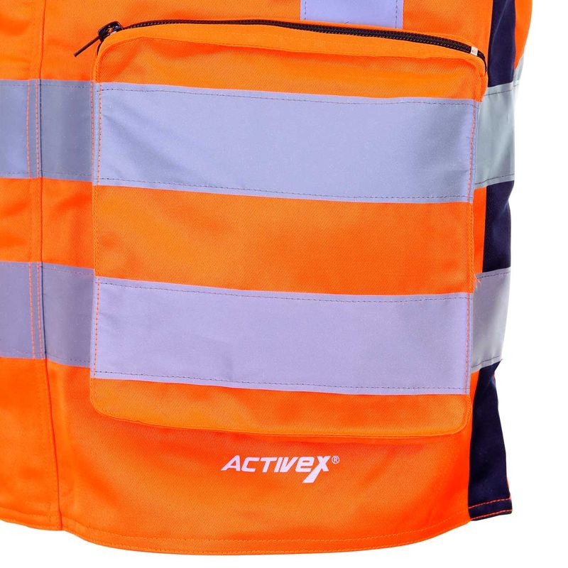 Chaleco Geologo Gabardina Terra Bicolor Naranjo
