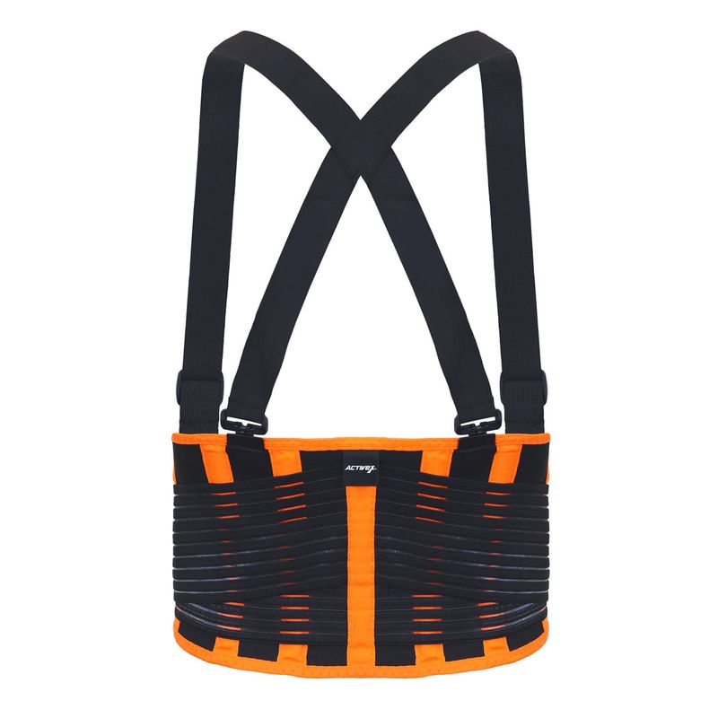 Faja Activex de Soporte Lumbar Naranjo Negro