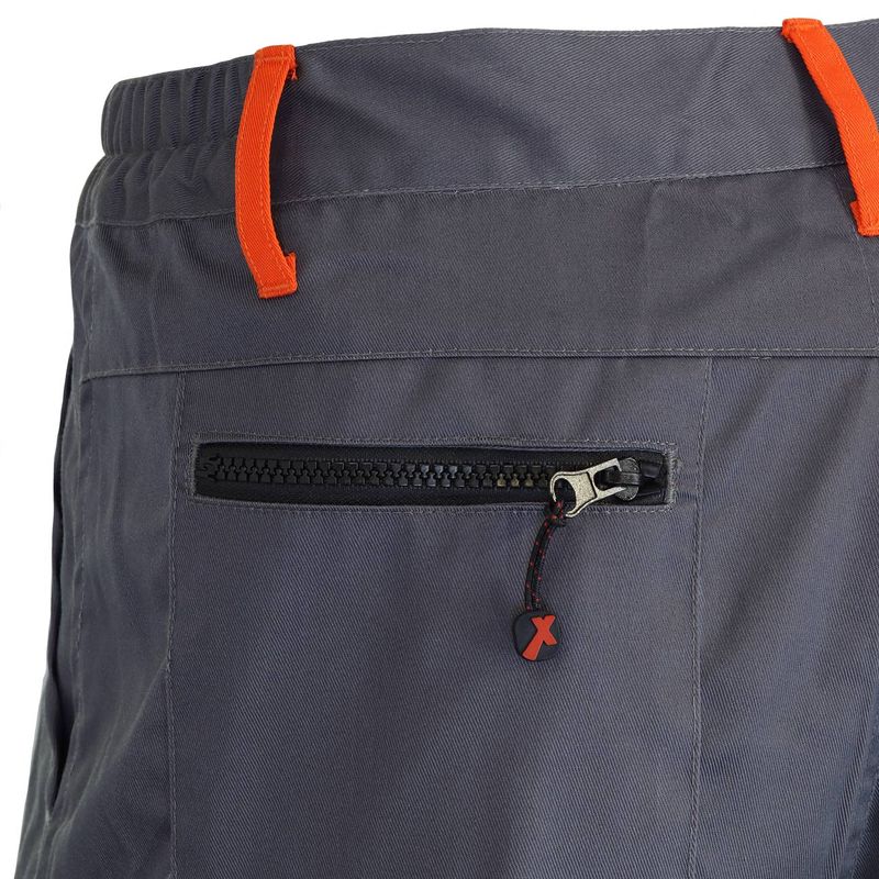 Pantalón Gabardina Gris/Naranjo