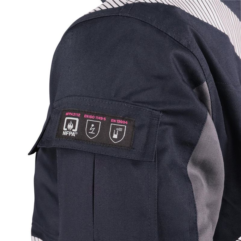 Parka Ignifuga Absolute Fire Antiestática FRWJT NFPA 13034 Azul Marino