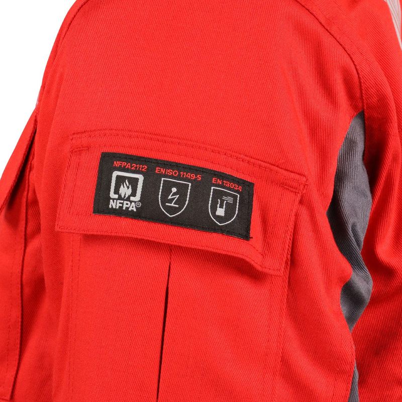 Parka Ignifuga Absolute Fire Antiestática FRWJT NFPA 13034 Roja - Imagen 7