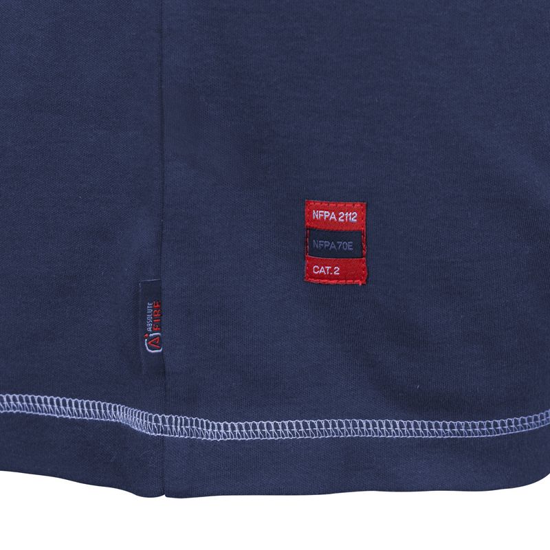 Polera Ignífuga Henley FRHST NFPA Azul Absolute Fire - Imagen 5